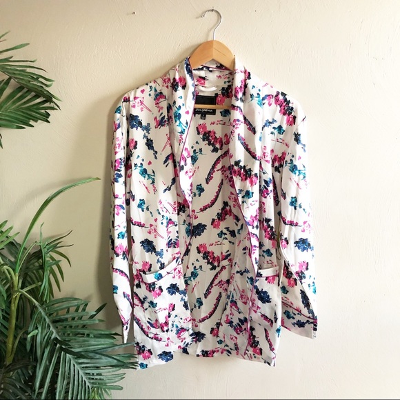 Sam Edelman Satin Smoking Jacket - Picture 2 of 4